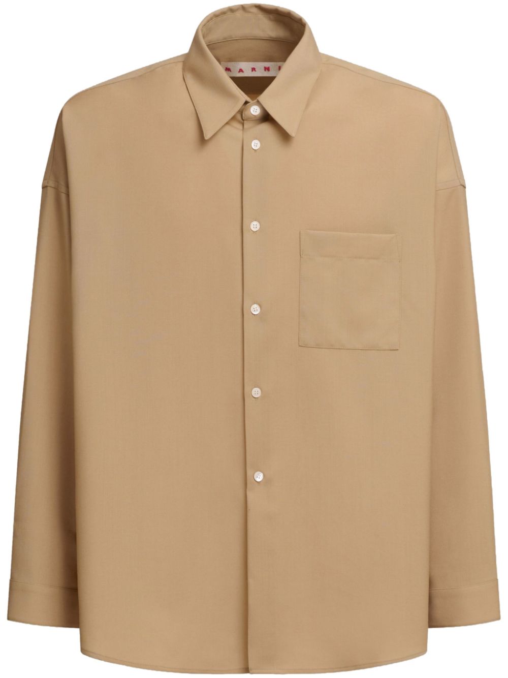 buttoned virgin wool shirt