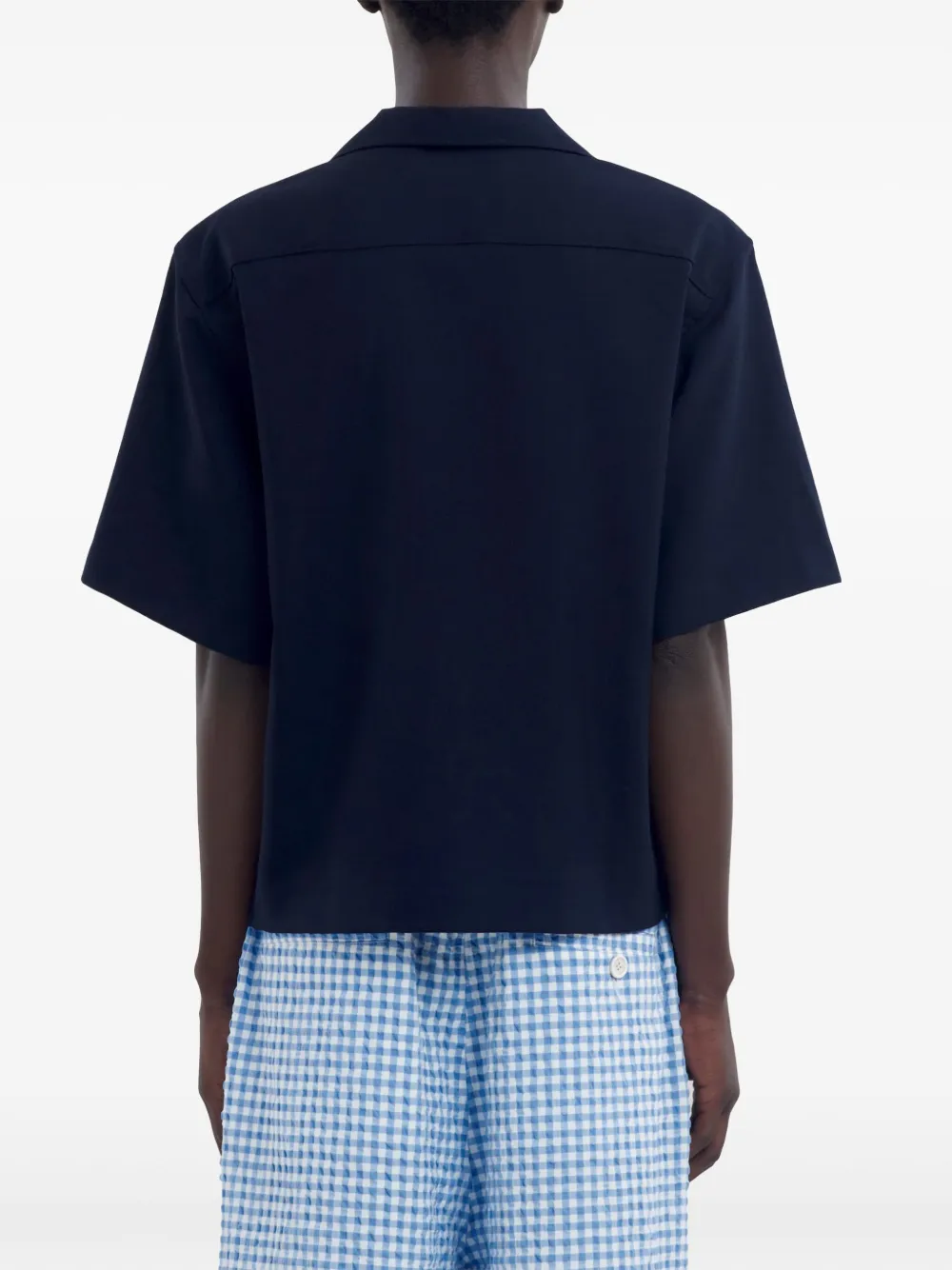 Marni Overhemd met geborduurd logo Blauw
