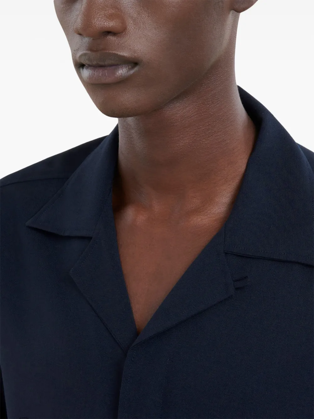 Marni Overhemd met geborduurd logo Blauw