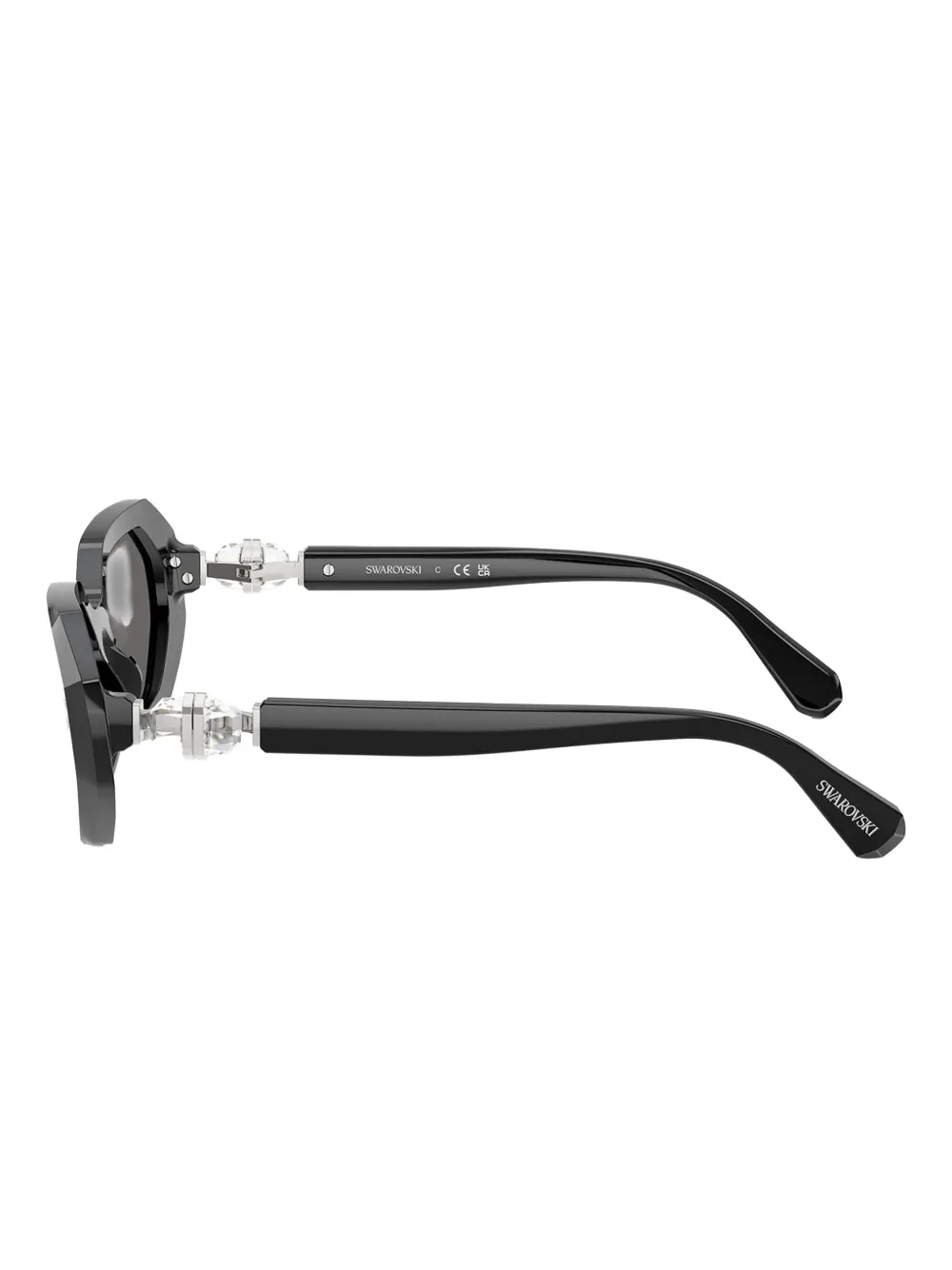 Swarovski Eyewear Zonnebril met geometrisch montuur Zwart