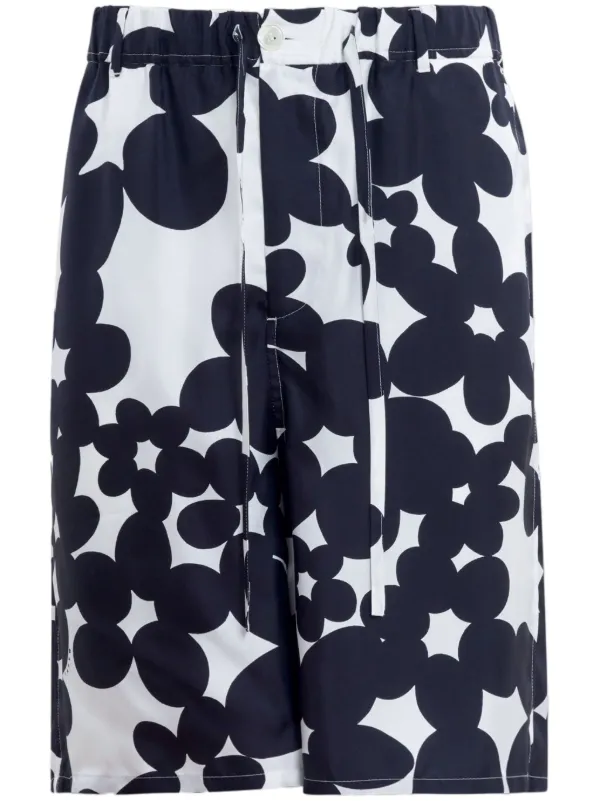 国内発送☆送関込【MARNI】フローラルプリントショートパンツ Marni フローラル ショートパンツ | ブラック | FARFETCH JP