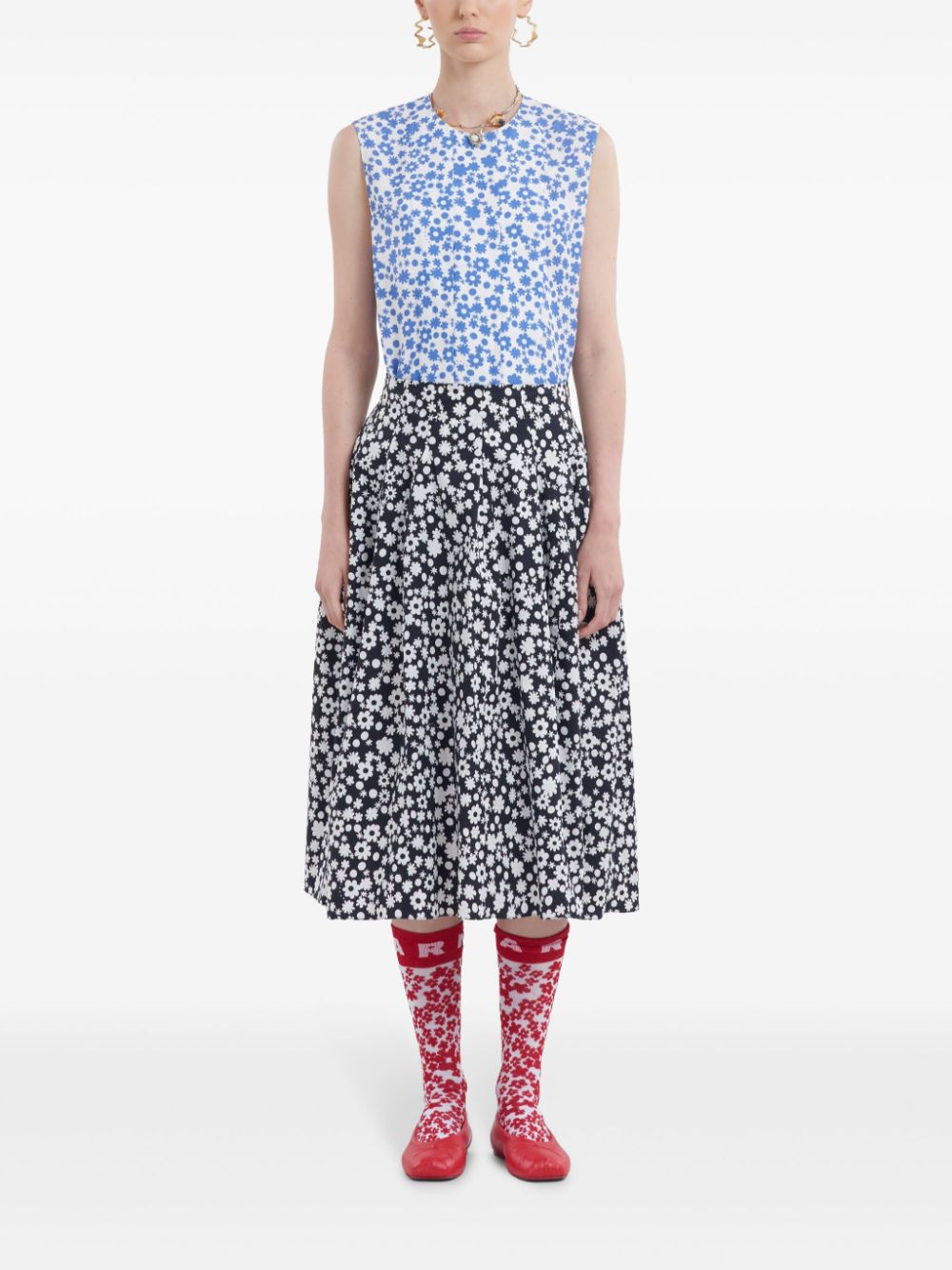 Marni floral-print skirt Women