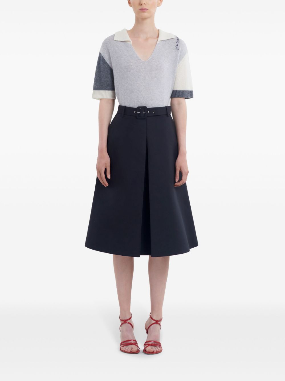 Marni belted midi skirt Women