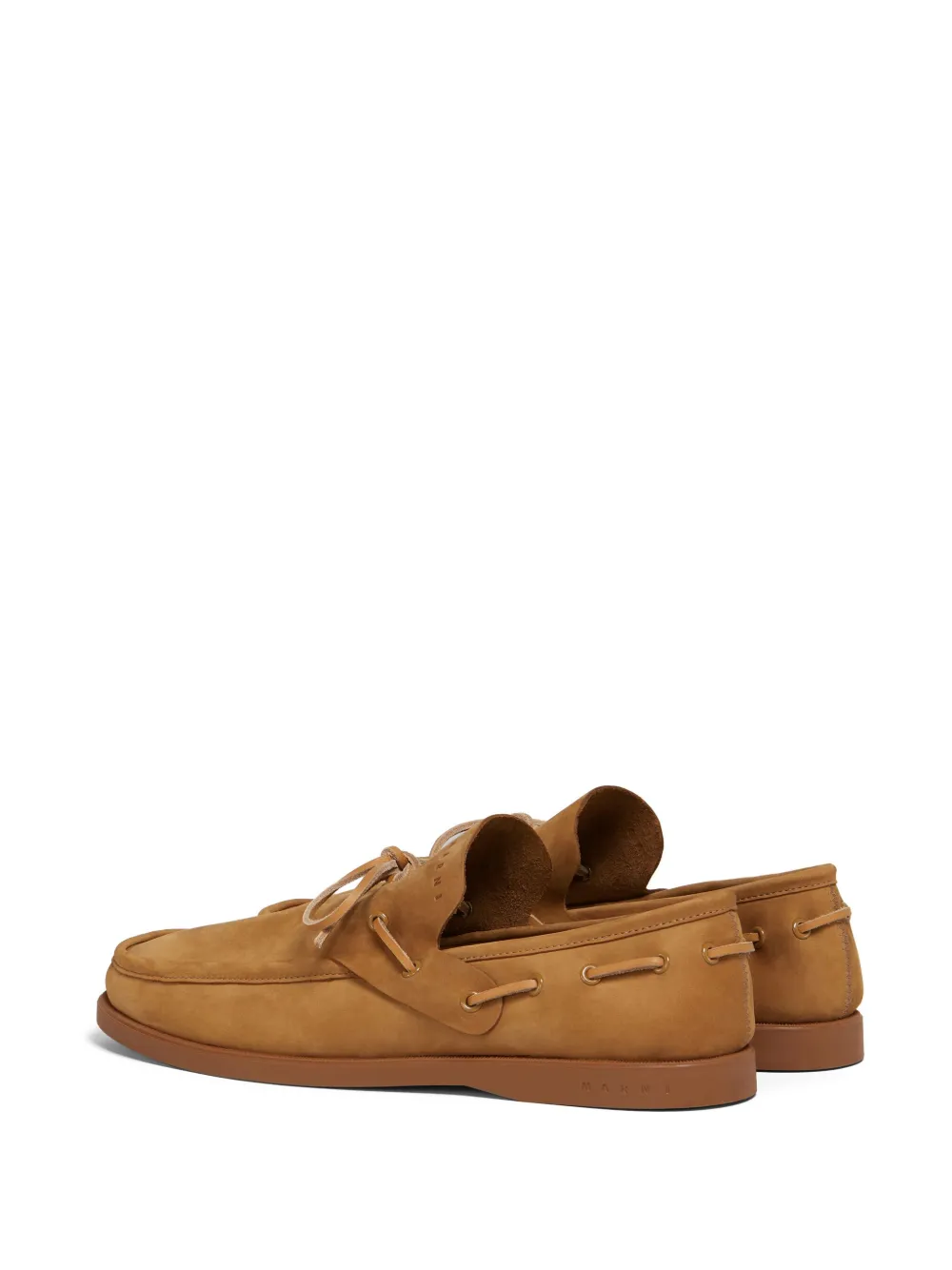Shop Marni Suede Lace-up Shoes In Brown