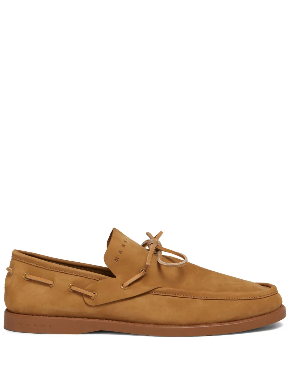 Shop Marni Suede Lace-up Shoes In Brown