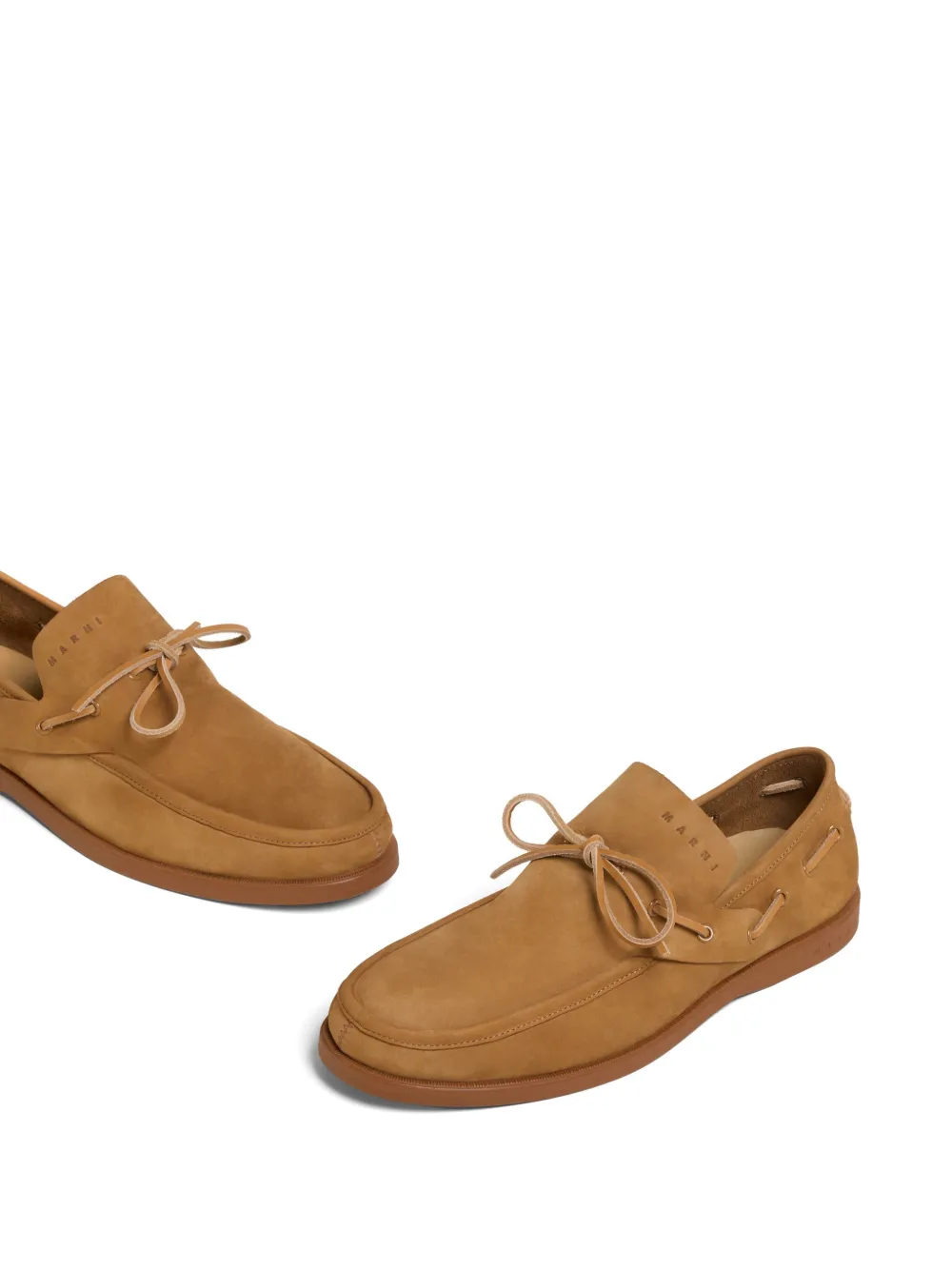 Shop Marni Suede Lace-up Shoes In Brown