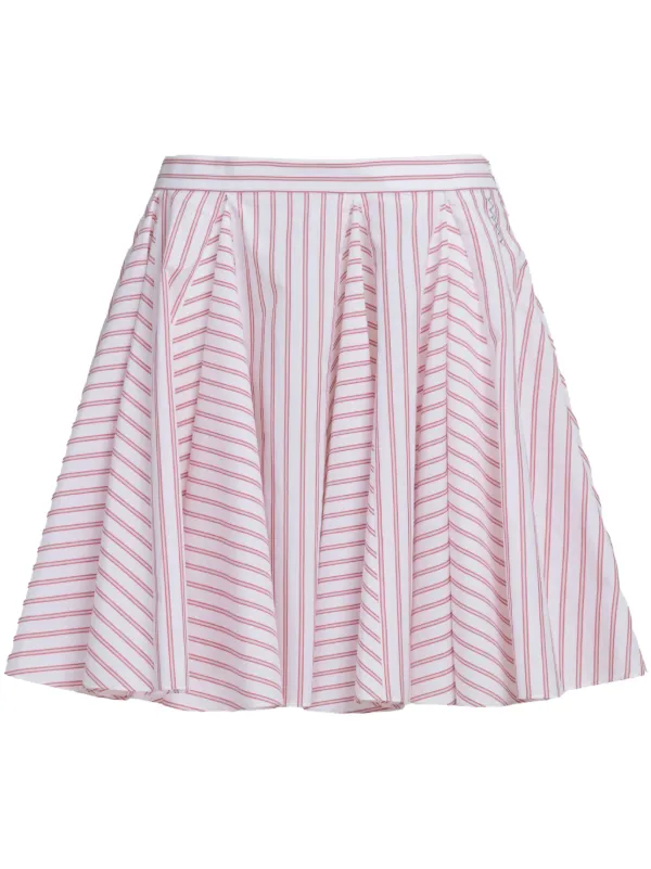 Marni Striped Mini Skirt in Red