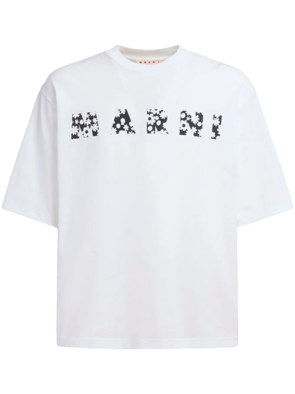 Shop Marni Logo-print T-shirt In White