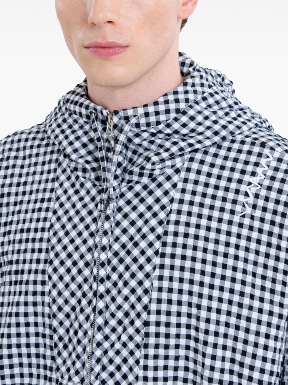 Marni check-pattern hooded jacket Men