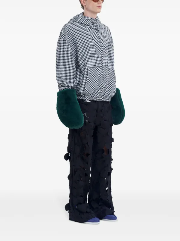 前衛性と上品さが共存する【MARNI】グレー チェック ジャケット Marni チェック シングルジャケット | グレー | FARFETCH JP