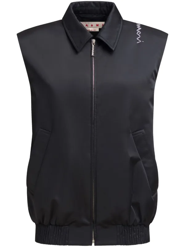 Marni Zip-up Waistcoat in Black