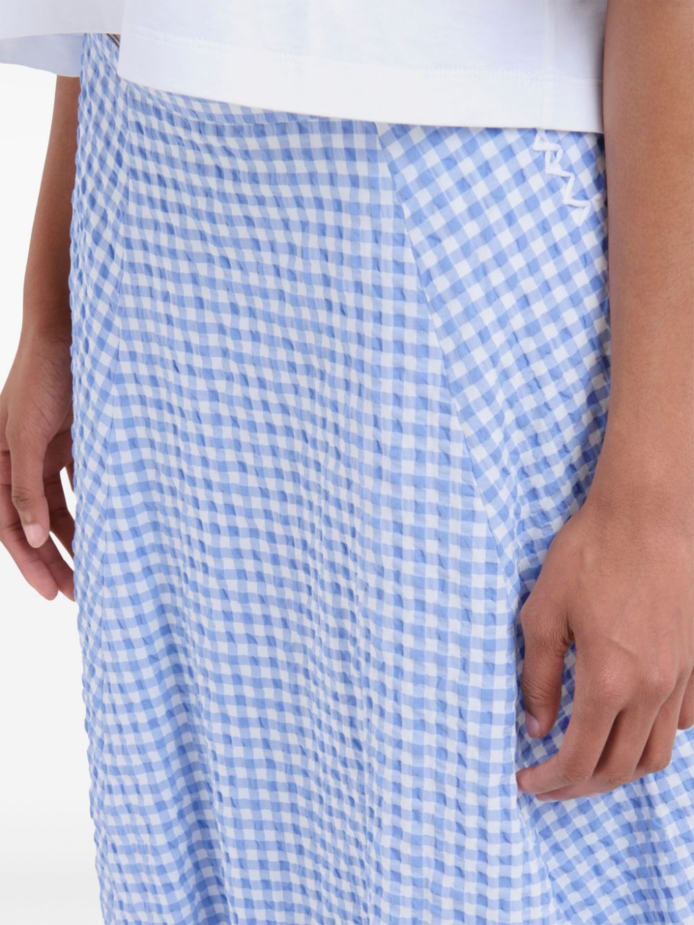 Marni check-print midi skirt Women