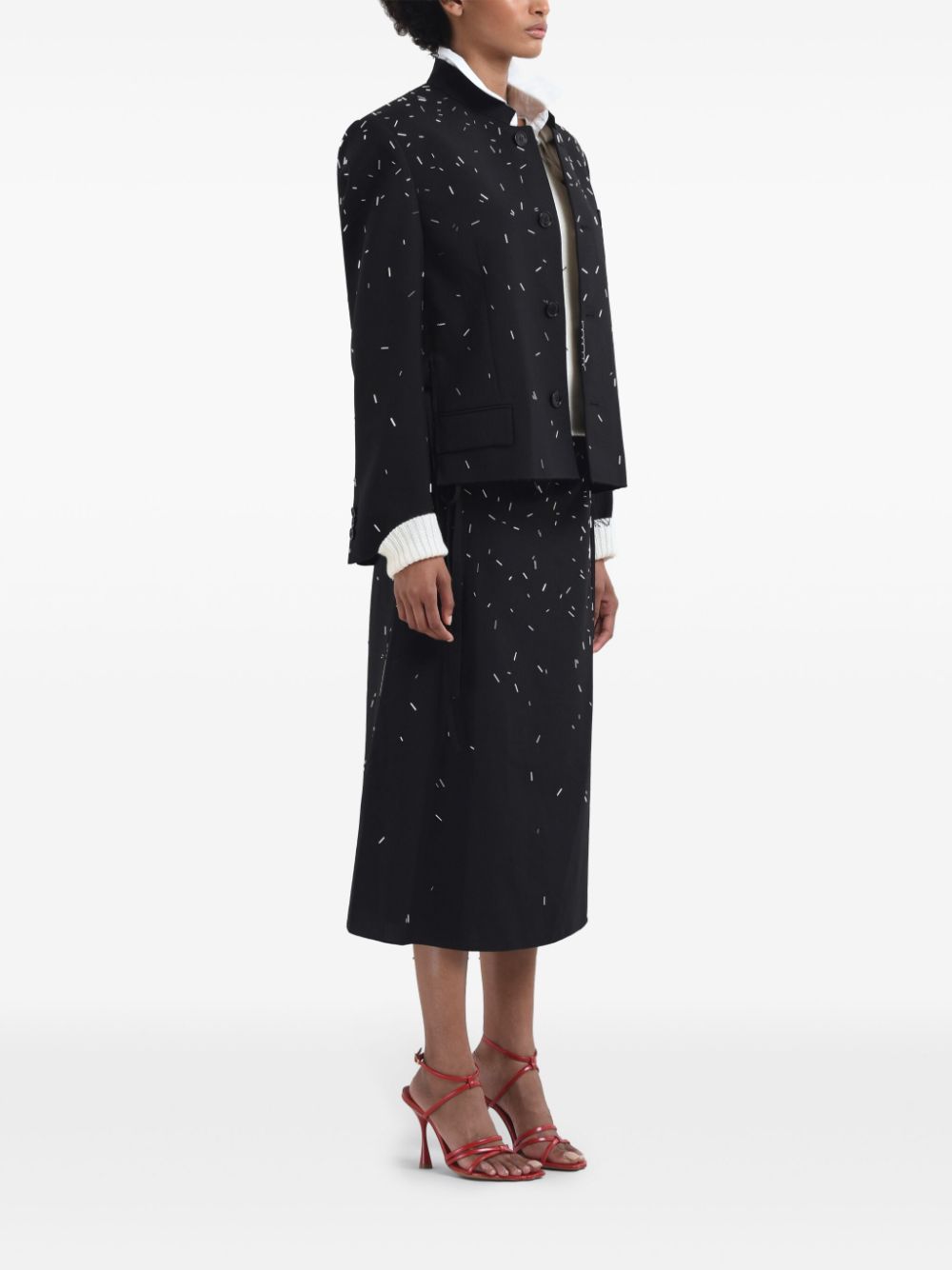 Affordable Marni bead-embroidered midi skirt Women