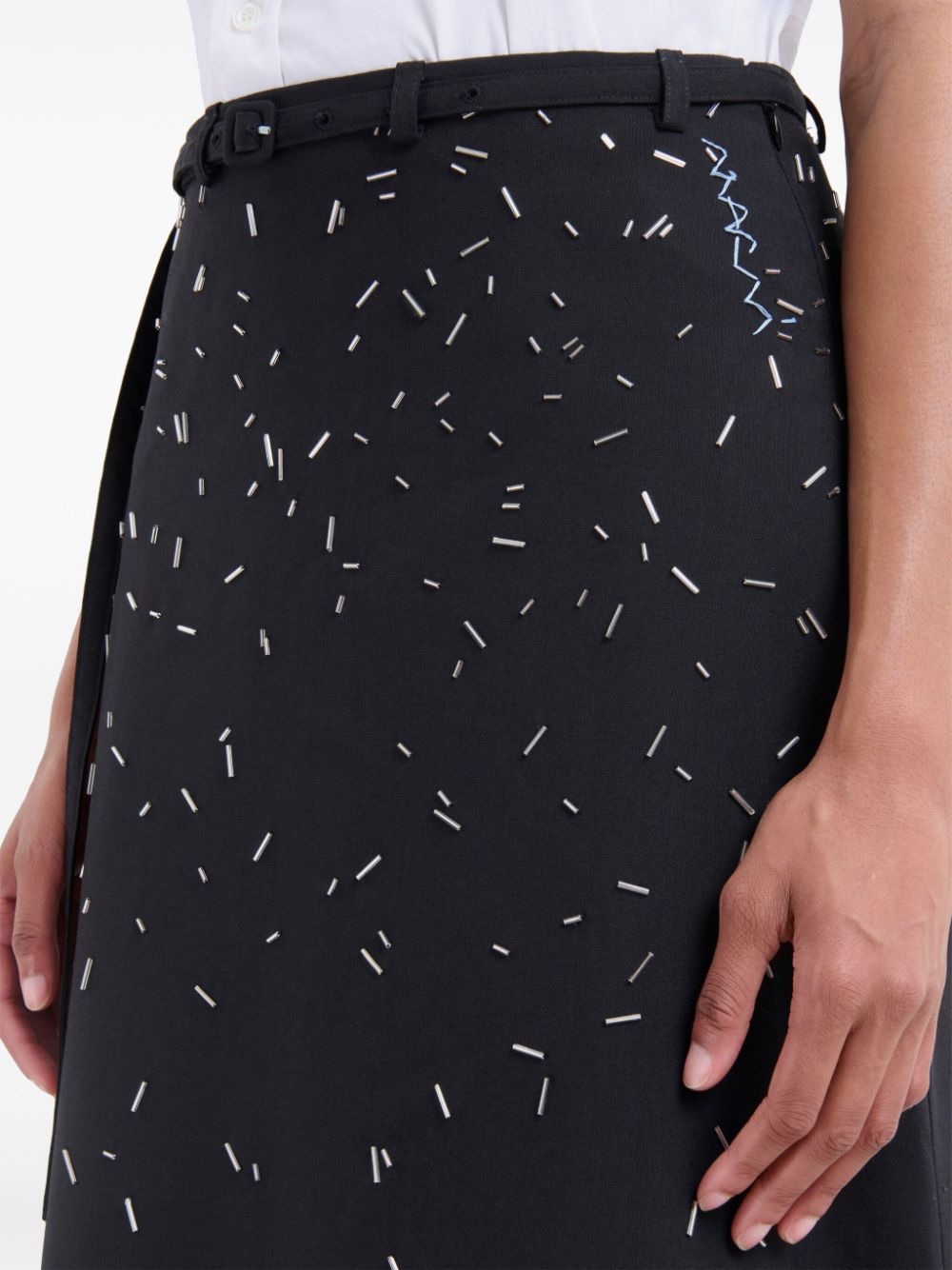 Marni bead-embroidered midi skirt Women