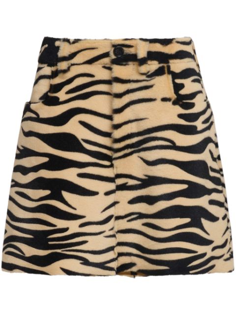 Marni zebra-print mini skirt Women