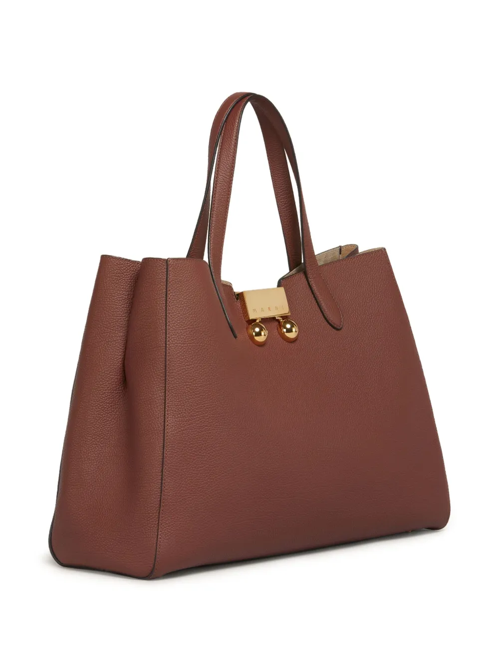 Shop Marni Medium Trunkaroo Tote Bag In Braun