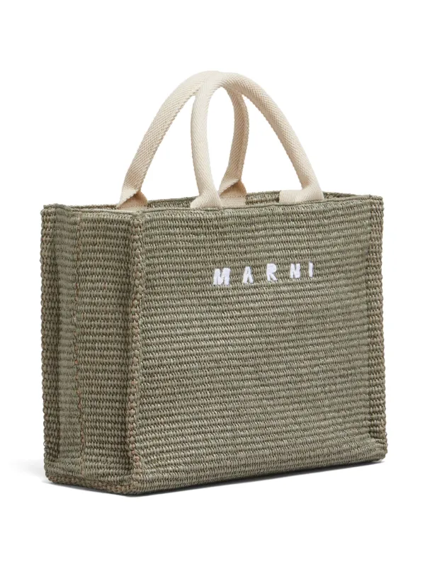 MARNI正規品/送料関税込み Small Tote Bag Marni Small Raffia Tote Bag | Green | FARFETCH