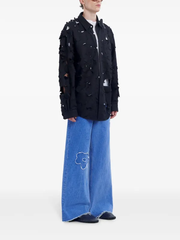 Marni floral-appliqué Jeans | Blue | FARFETCH
