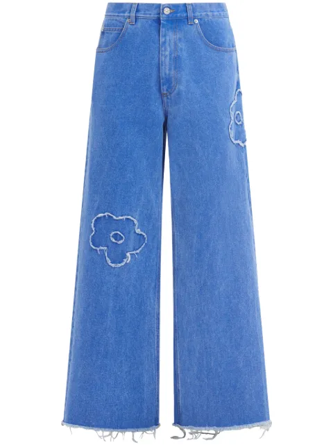 Marni floral-appliqué jeans 