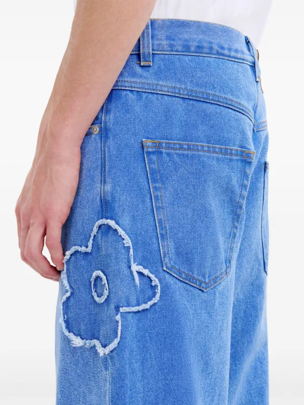 Marni floral-appliqué Jeans | Blue | FARFETCH