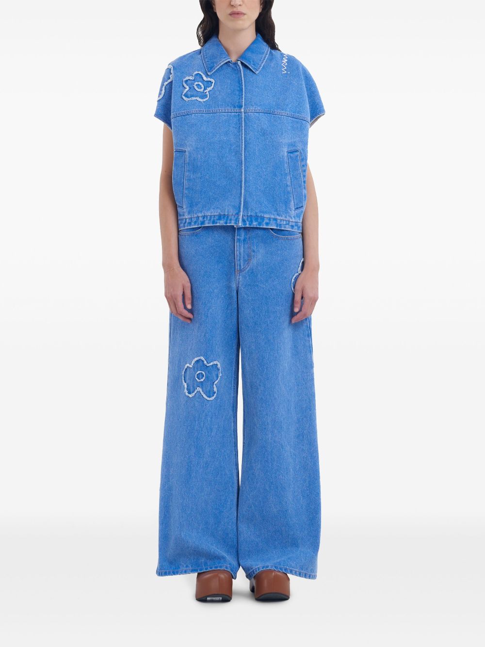 Marni Jeans met wijde pijpen - Blauw