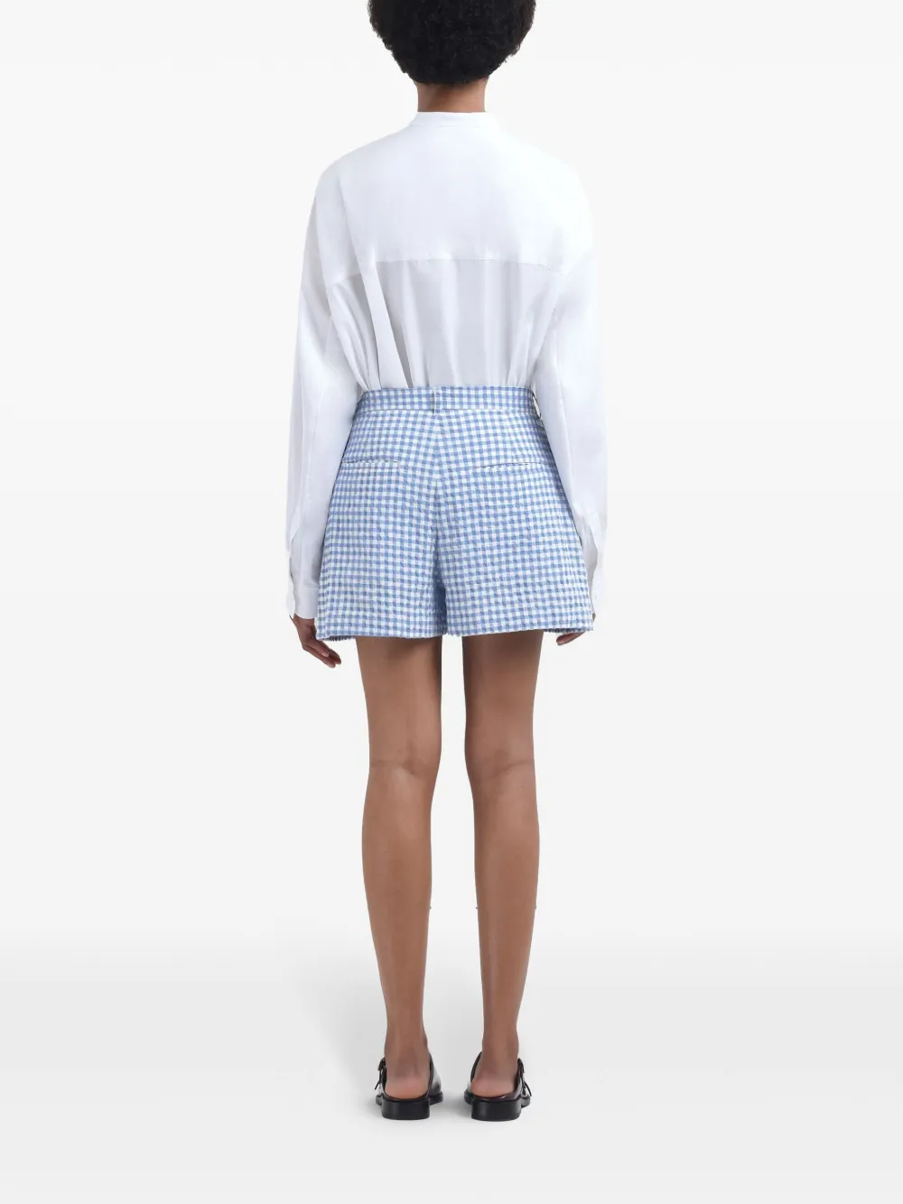 Marni Geruite shorts Blauw