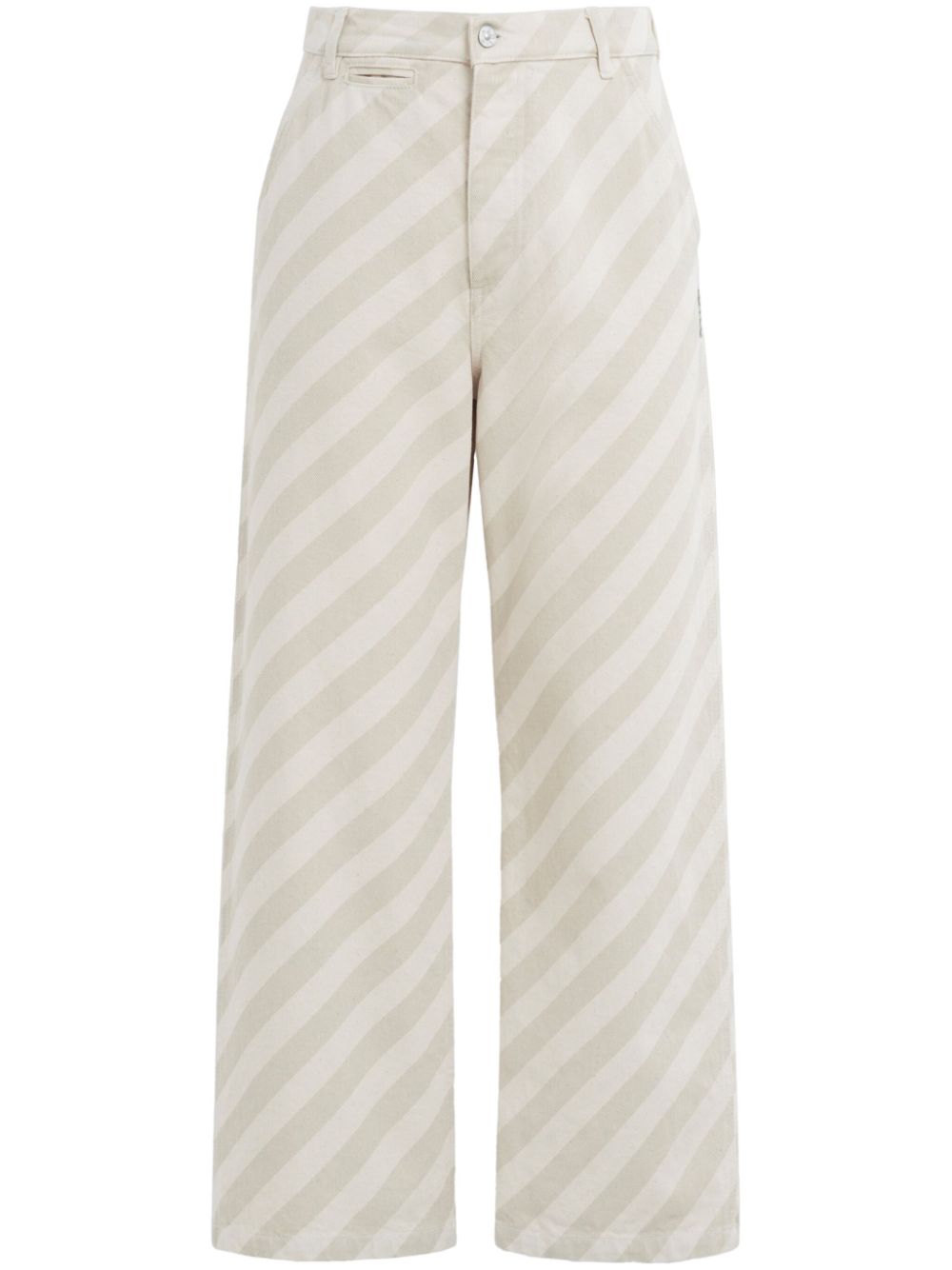 striped cotton trousers