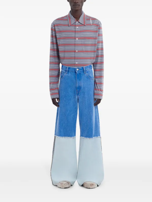 Marni ダメージデニム 29 Marni ロールアップヘム ジーンズ | ブルー | FARFETCH JP