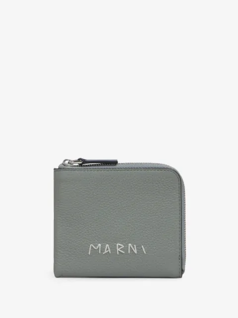 Marni portefeuille zippé à broderies