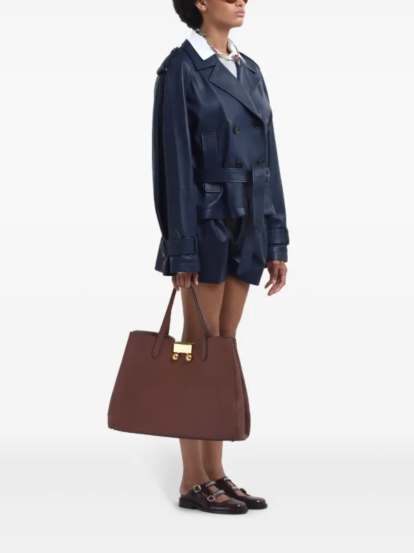 Marni Leather Shorts | Blue | FARFETCH