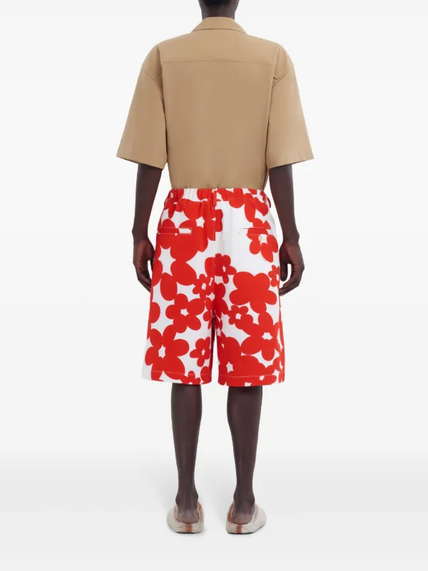 【初回限定】 ショートパンツ フローラル Marni | JP FARFETCH | レッド パンツ