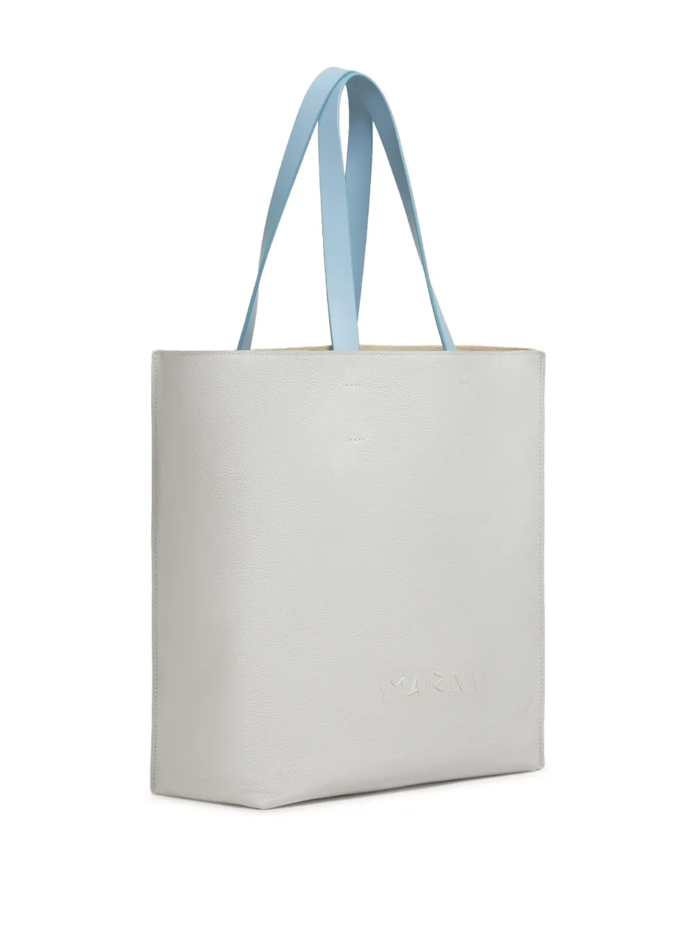 Marni Shopper met geborduurd logo Beige
