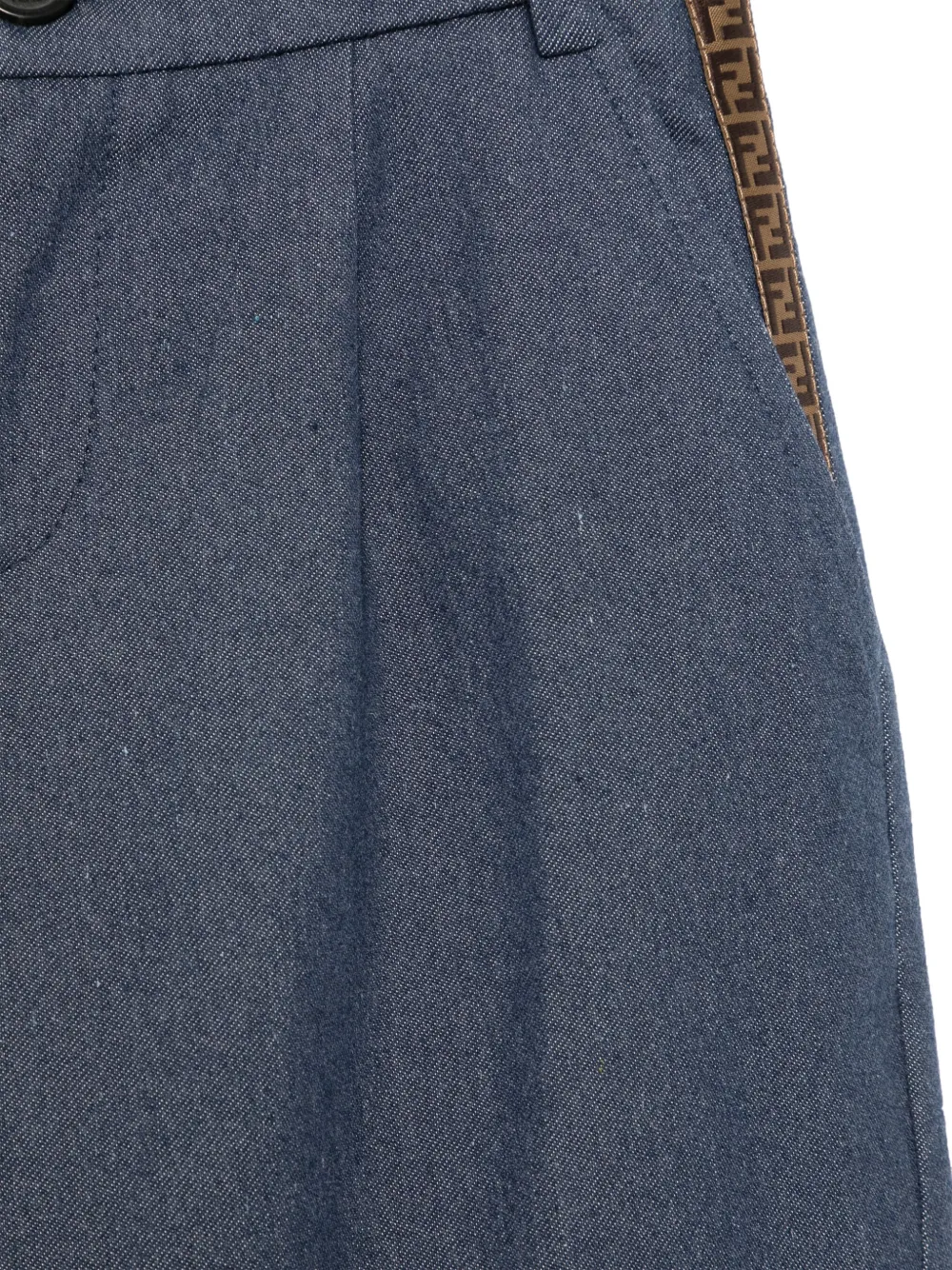 Fendi Kids Broek met FF-patroon Blauw