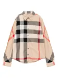 Burberry Kids checked shirt - Brown