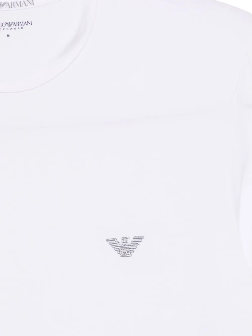 Emporio Armani T-shirt met geborduurd logo Wit