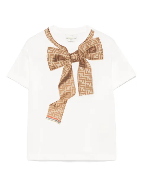 Fendi Kids bow-detail T-shirt