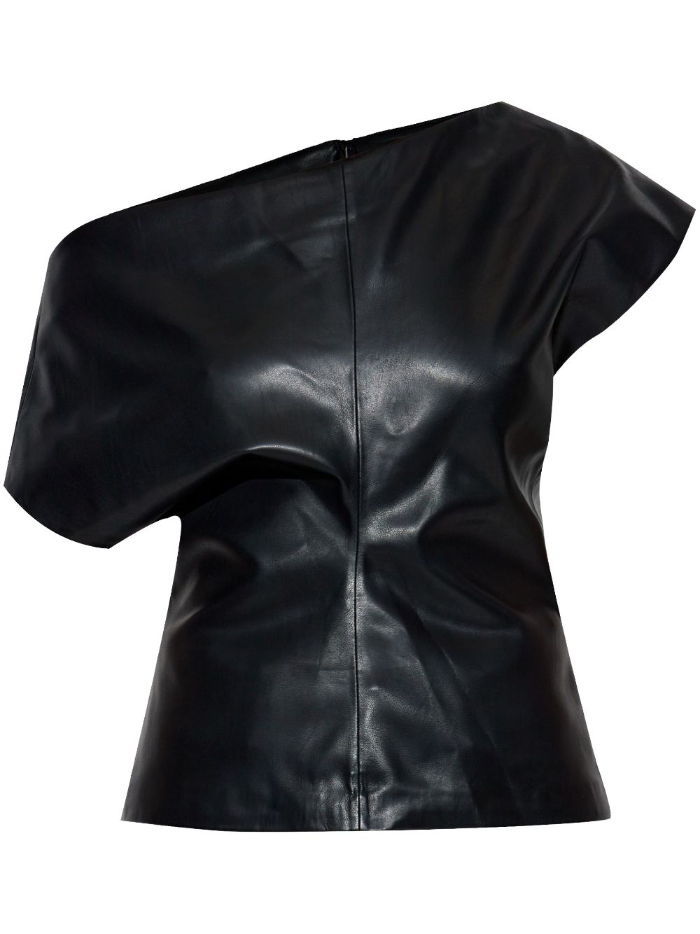 Rag & Bone Eleanor Faux-leather Top In Black