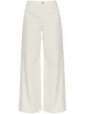 rag & bone front button flared trousers - White