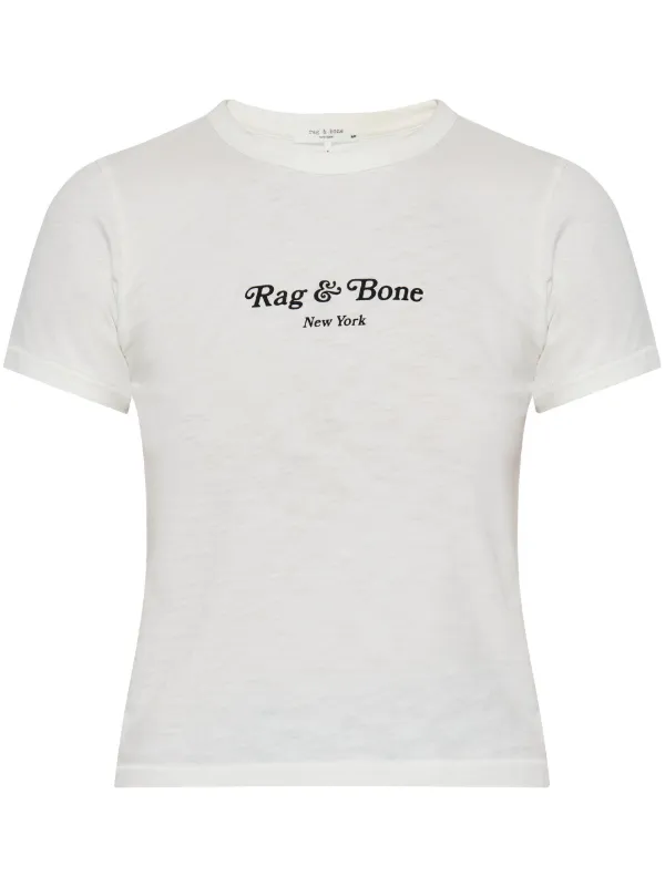 rag&bone ホワイト　T shirt Rag & Bone logo-print T-shirt | White | FARFETCH