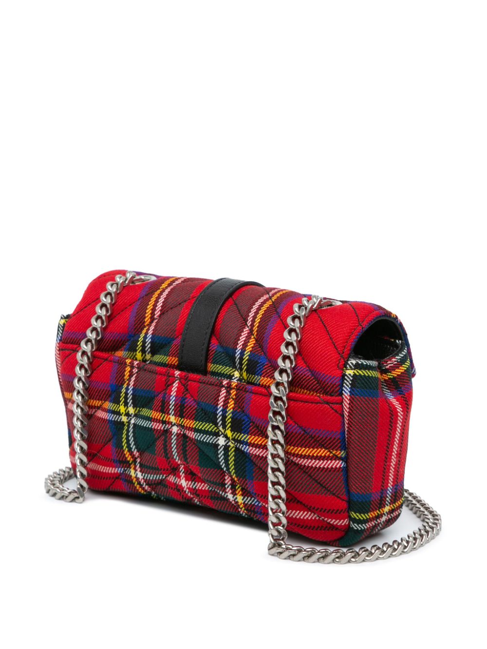 Saint Laurent Pre-Owned 2015 Baby Canvas Tartan Monogram Punk crossbody bag - Rood