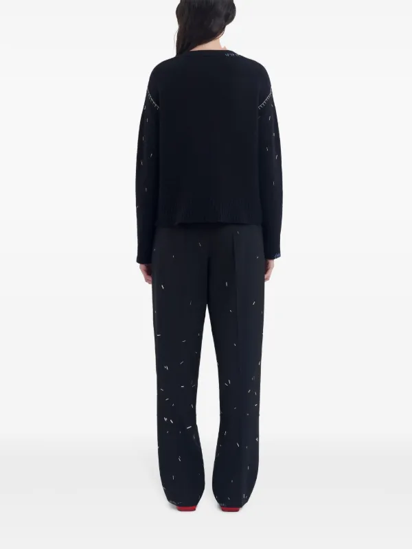 Marni アブストラクトパターン パンツ | ブラック | FARFETCH JP