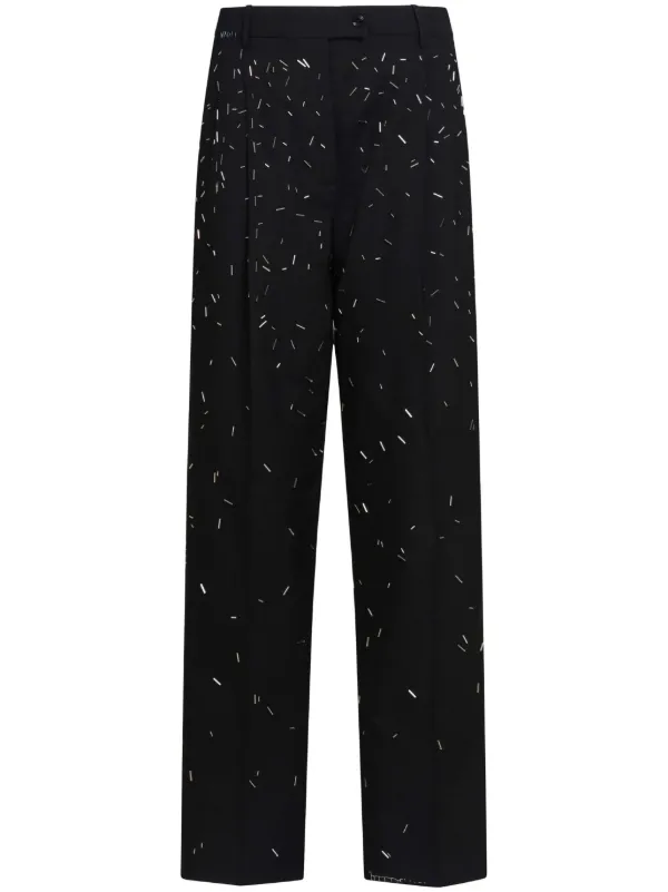 Marni アブストラクトパターン パンツ | ブラック | FARFETCH JP