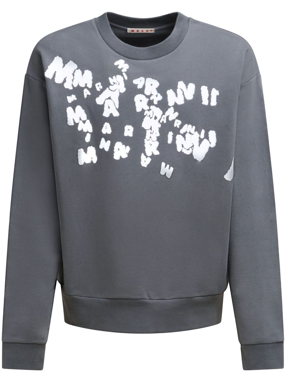 Marni logo-print sweatshirt - Grey