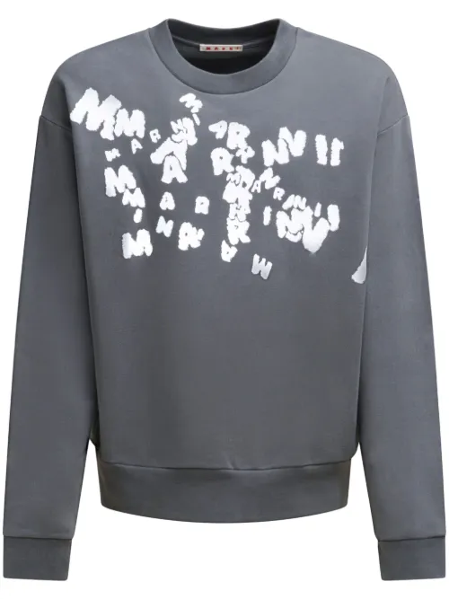 Marni sweat à logo imprimé - Gris - Marni - Modalova