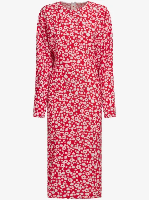 Marni floral-print midi dress