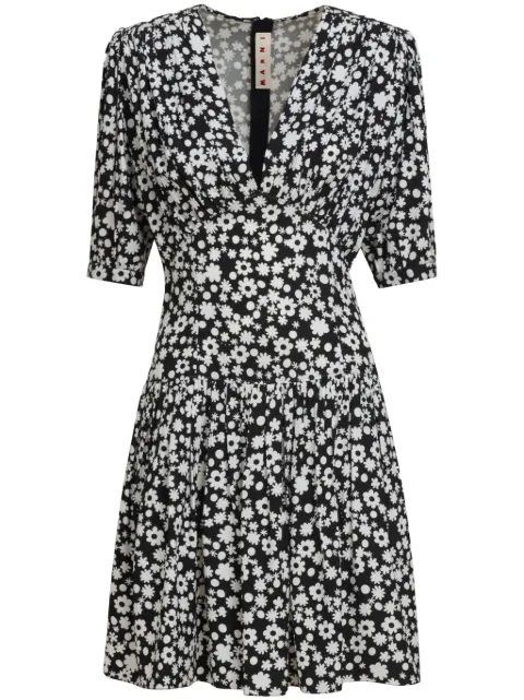 Marni vestido corto con estampado floral
