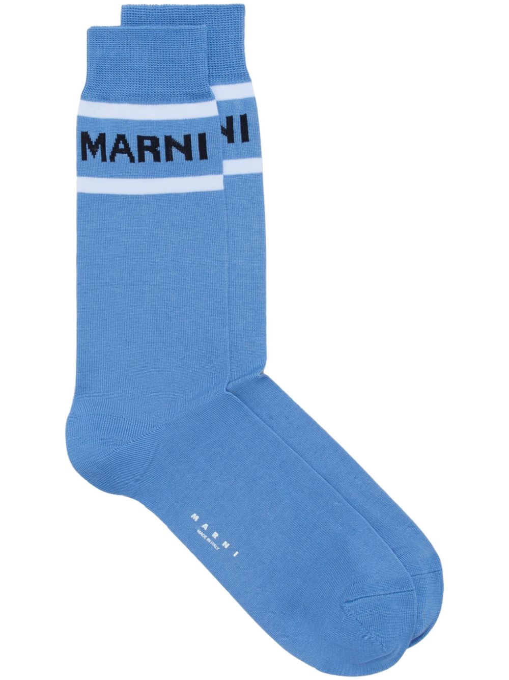 logo-jacquard striped socks