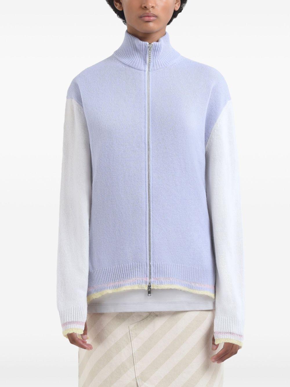 Marni intarsia cardigan - Paars