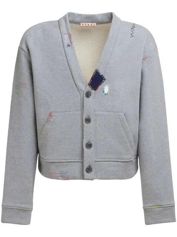 超希少】MARNI グレー Vネックカーディガン 超希少】MARNI