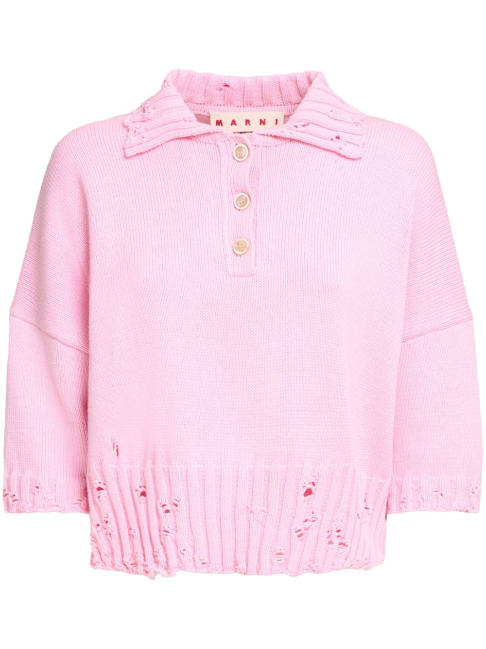 Marni knitted polo top - Pink